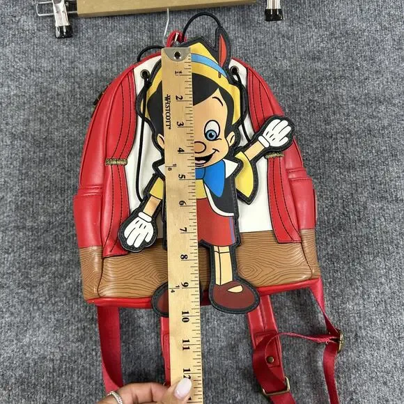 Disney Loungefly Pinocchio Marionette Backpack Red Wishes Do Come True Vacations